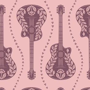 Medium | Guitars + Triangles | Purple Pink Guitar