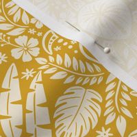 Hawaiian Damask | Regular Scale | Summer Yellow Tropical Pineapple