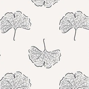 Ginkgo Leaves | Minimalist Monochrome