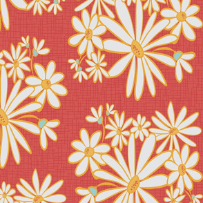 Daisy Bouquet-Coral-Spring Bright Palette