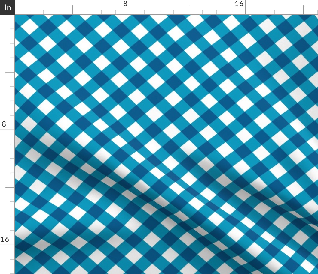 Caribbean Gingham Large Bias