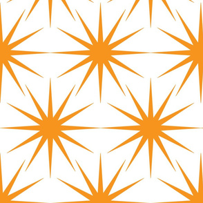 Mid-Century Modern Starburst Orange Transparent BG