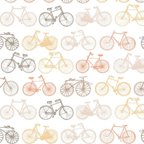 vintage bikes in peachy tan