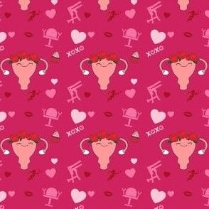 Uterus Valentine's Day Heart Love Cute Funny OBGYN