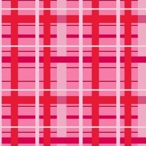 Valentine’s Day tartan pink red plaid 