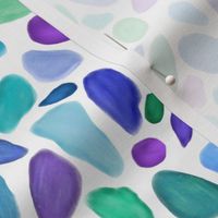 Watercolor  Sea Glass Pattern White