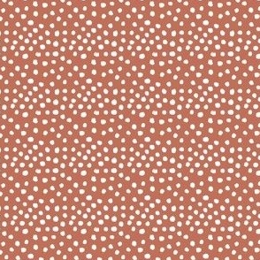 TINY painted dots - nursery dots - sfx1436 apricot - dots fabric, painted dots, dots wallpaper, painted dots wallpaper - baby, nursery