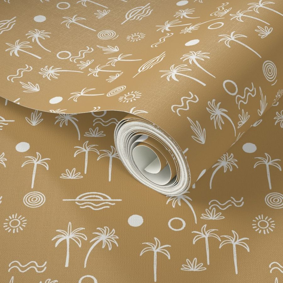 MEDIUM summer sun fabric  - sfx1047 honey mustard