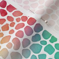 Rainbow Bright Pastel Mosaic Watercolor Spots