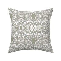 olive gray damask