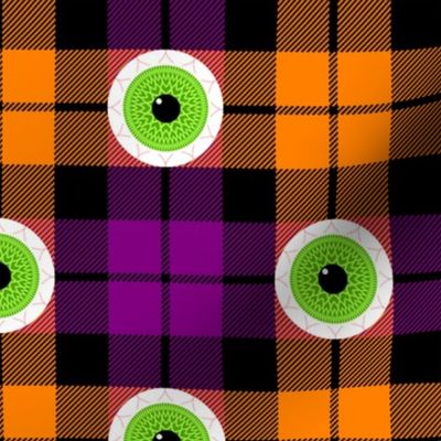 01111095 : tartan : seasonal = halloween eyeballs