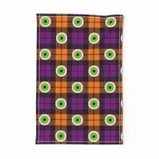 01111095 : tartan : seasonal = halloween eyeballs