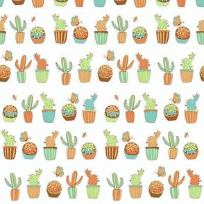 cactus garden - turquoise, lime & terra cotta