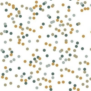 confetti dots - olive mint teal mustard 