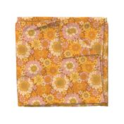 Avery Retro Floral On Caramel-medium scale