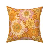 Avery Retro Floral On Caramel-medium scale