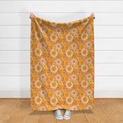 Avery Retro Floral On Caramel-medium scale