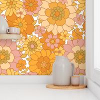 Avery Retro Floral on White- large scale