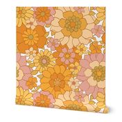 Avery Retro Floral on White- large scale