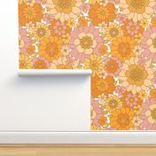 Avery Retro Floral on White- large scale