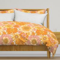 Avery Retro Floral on White- large scale