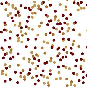 confetti dots - golden red