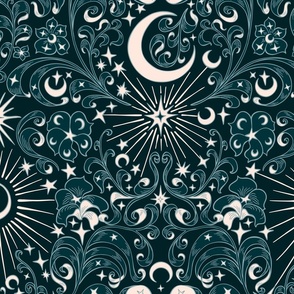 Moon Star Damask