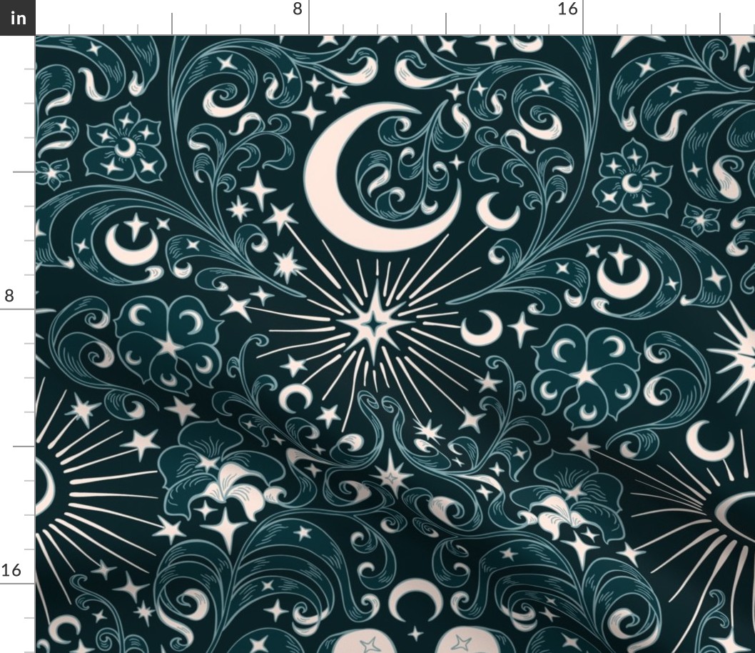 Moon Star Damask