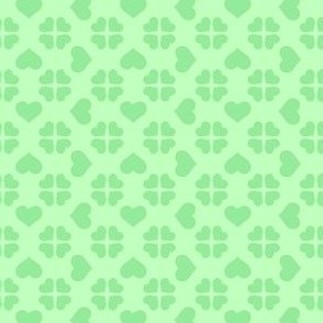Elegant Hearts Pattern in Mint Green (Mini Scale)