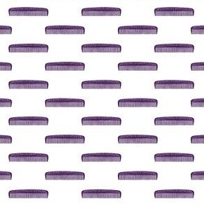 Classic Barber Hair Combs in Berry Purple with a White Background (Mini Scale)