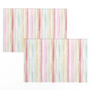 Watercolor Rainbow Vertical Stripes with marks