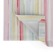 Watercolor Rainbow Vertical Stripes with marks