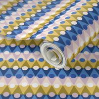 bunting circles small scale blue by Pippa Shaw