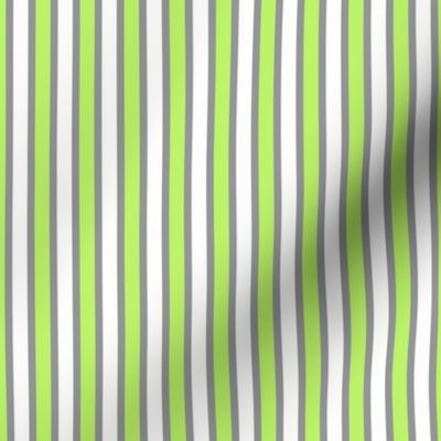 Garden Shadows Fashion Stripes (#1) - Narrow Ultimate Grey Ribbons with Pretty Pale Green and Icy Cream