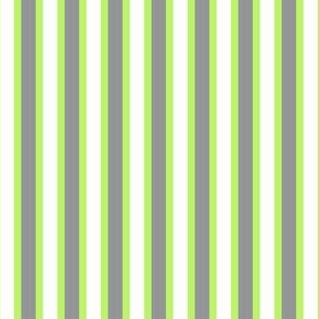 Garden Shadows Stripes (#2) - Narrow Ribbons of Pretty Pale Green with Ultimate Grey and Icy Cream