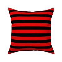 1 inch red black stripes