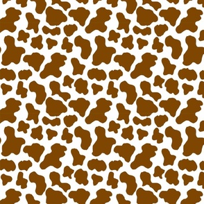 SMALL brown cow print fabric - brown cow fabric - 90s throwback