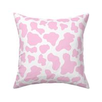 MEDIUM pink cow print fabric - strawberry cow fabric - 90s throwback