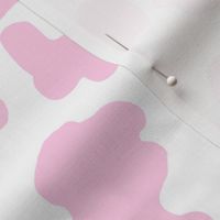 MEDIUM pink cow print fabric - strawberry cow fabric - 90s throwback