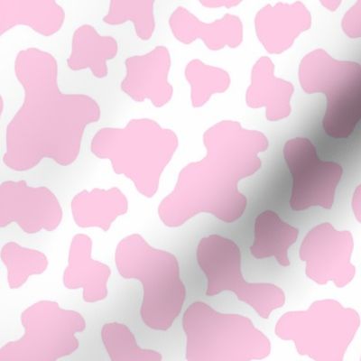 SMALL pink cow print fabric - strawberry cow fabric - 90s throwback