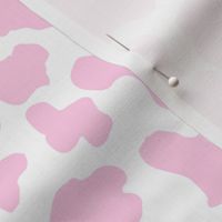 SMALL pink cow print fabric - strawberry cow fabric - 90s throwback