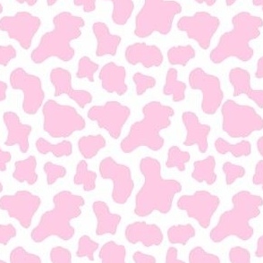 TINY pink cow print fabric - strawberry cow fabric - 90s throwback