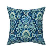 Jacobean paisley Navy