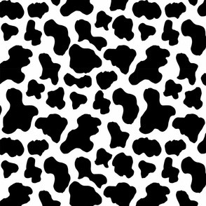 MEDIUM cow print fabric - black and white cow fabric - 90s throwback