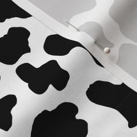 SMALL cow print fabric - black and white cow fabric - 90s throwback