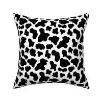 SMALL cow print fabric - black and white cow fabric - 90s throwback