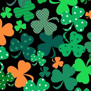 Funky Shamrocks Black