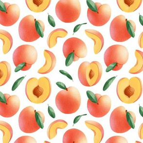 Peaches seamless pattern, small scale