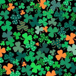 Funky Shamrocks Black Small