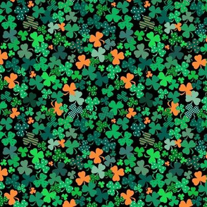 Funky Shamrocks Black Very Small